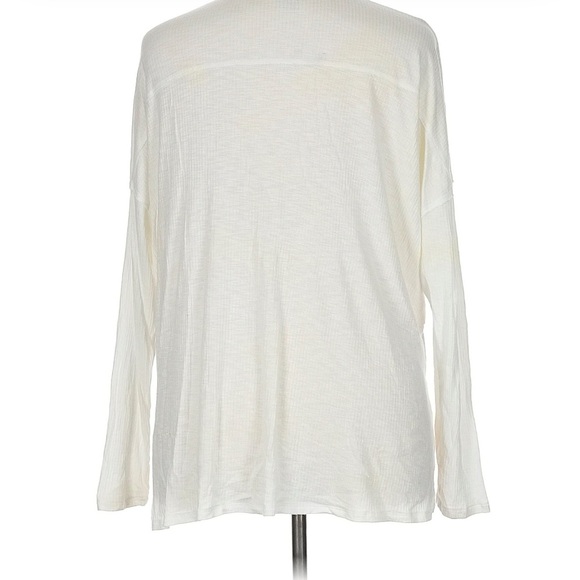 Aerie Cream Buttoned Polo Blouse - Picture 2 of 4